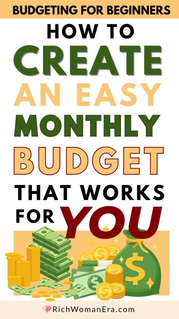 budgeting for beginners how to create an easy monthly budget that works for you pin